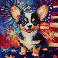 Thumbnail for Patriotic Dog Sign, DCO-13396, Sign For Wreath, 10x10