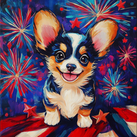 Thumbnail for Patriotic Dog Sign, DCO-13401, Sign For Wreath, 10x10