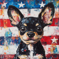 Thumbnail for Patriotic Dog Sign, DCO-13404, Sign For Wreath, 10x10