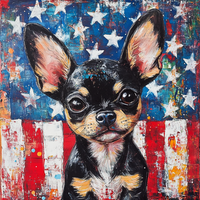 Thumbnail for Patriotic Dog Sign, DCO-13407, Sign For Wreath, 10x10
