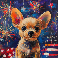 Thumbnail for Patriotic Dog Sign, DCO-13408, Sign For Wreath, 10x10