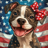 Thumbnail for Patriotic Dog Sign, Mask Sign, SHR-00017, Sign For Wreath, 10x10in Metal Sign