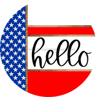 Thumbnail for Patriotic Door Hanger, Hello Door Hanger, DCO-01986-DH, 18