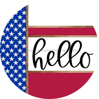 Thumbnail for Patriotic Door Hanger, Hello Door Hanger, DCO-01988-DH, 18
