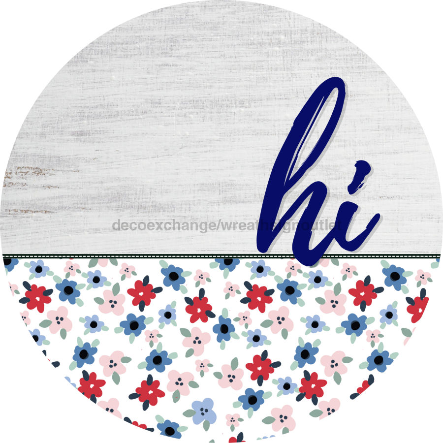 Patriotic Door Hanger Hi Dco - 01451 - Dh 18’ Round Wood