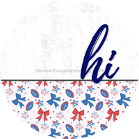 Thumbnail for Patriotic Door Hanger Hi Dco - 01468 - Dh 18’ Round Wood