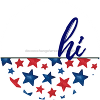 Thumbnail for Patriotic Door Hanger Hi Dco - 01473 - Dh 18’ Round Wood