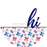 Thumbnail for Patriotic Door Hanger Hi Dco - 01476 - Dh 18’ Round Wood