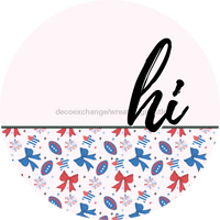 Thumbnail for Patriotic Door Hanger Hi Dco - 01492 - Dh 18’ Round Wood