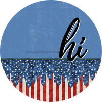 Thumbnail for Patriotic Door Hanger Hi Dco - 01511 - Dh 18’ Round Wood