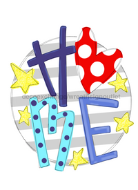 Thumbnail for Patriotic Home 22" Wood Door Hanger - DECOE-W-532-DH