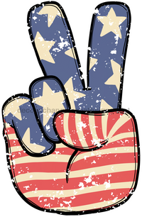 Thumbnail for Patriotic Peace 22" Wood Door Hanger - DECOE-W-242-DH