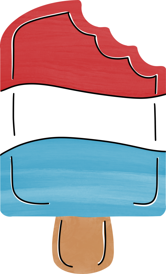 Patriotic Pop Cicle 22" Wood Door Hanger - DECOE-W-884-DH