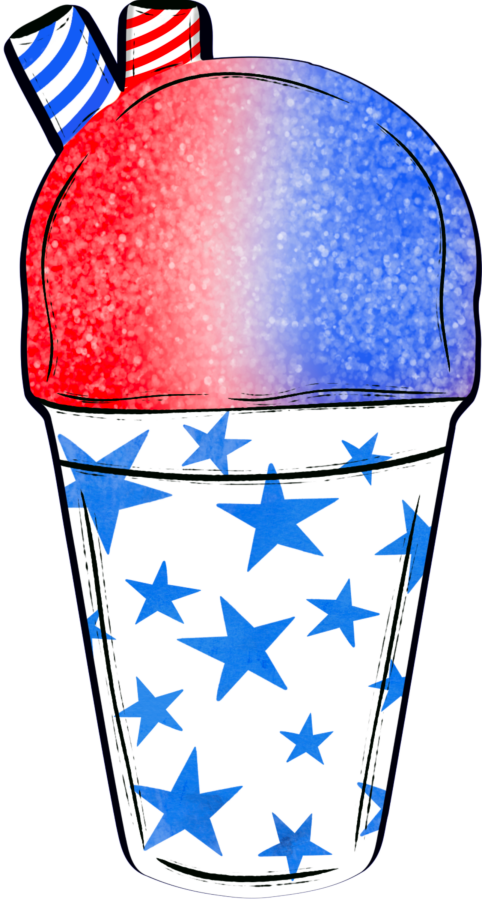 Patriotic Snow Cone 22" Wood Door Hanger - DECOE-W-856-DH