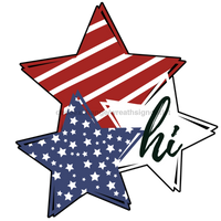 Thumbnail for Patriotic Door Hanger Stars Dco - W - 00002 - Dh - 30 30’ Wood 22’