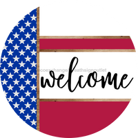 Thumbnail for Patriotic Door Hanger, Welcome Door Hanger, DCO-01989-DH, 18