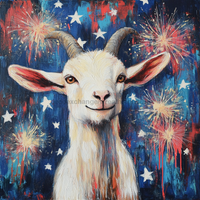 Thumbnail for Patriotic Goat Sign, DCO-13349, Sign For Wreath, 10x10