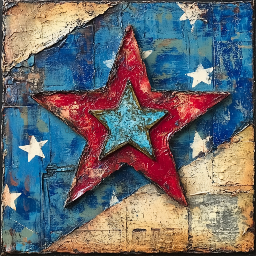 Patriotic Sign, USA Sign, DCO-13568, Sign For Wreath, 10x10" Metal Sign