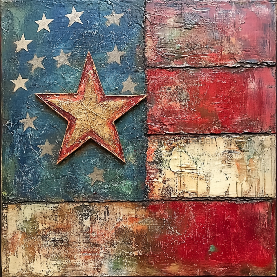 Patriotic Sign, USA Sign, DCO-13575, Sign For Wreath, 10x10" Metal Sign