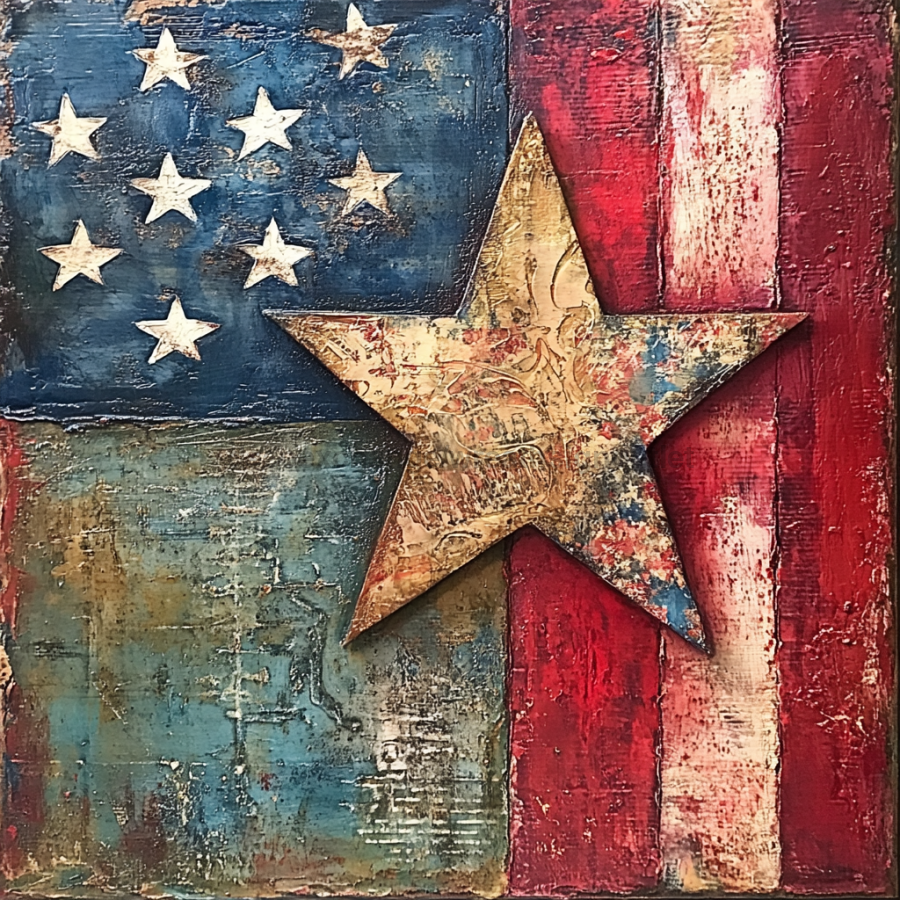 Patriotic Sign, USA Sign, DCO-13581, Sign For Wreath, 10x10" Metal Sign