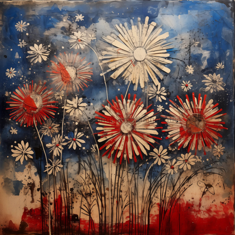 Patriotic Sign, USA Sign, DCO-13608, Sign For Wreath, 10x10" Metal Sign