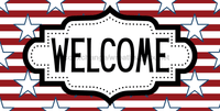 Thumbnail for Patriotic Welcome Sign Dco-01221 For Wreath 6X12 Metal