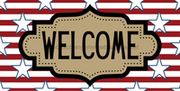 Thumbnail for Patriotic Welcome Sign Dco-01222 For Wreath 6X12 Metal