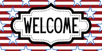 Thumbnail for Patriotic Welcome Sign Dco-01223 For Wreath 6X12 Metal
