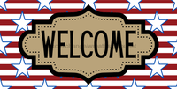 Thumbnail for Patriotic Welcome Sign Dco-01224 For Wreath 6X12 Metal