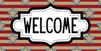 Thumbnail for Patriotic Welcome Sign Dco-01225 For Wreath 6X12 Metal
