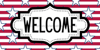 Thumbnail for Patriotic Welcome Sign Dco-01226 For Wreath 6X12 Metal