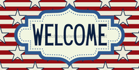Thumbnail for Patriotic Welcome Sign Dco-01227 For Wreath 6X12 Metal