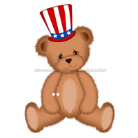 Thumbnail for Patrotic Bear Cut Bow Holes 22" Wood Door Hanger - DECOE-W-903444-DH