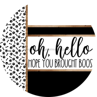 Thumbnail for Paw Print Door Hanger, Hello Brought Boos Door Hanger, DCO-01875-DH, 18