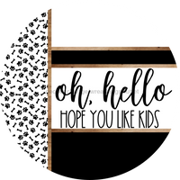 Thumbnail for Paw Print Door Hanger, Hello Like Kids Door Hanger, DCO-01886-DH, 18