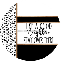 Thumbnail for Paw Print Door Hanger, Like a Good Neighbor Funny Door Hanger, DCO-01890-DH, 18