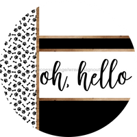 Thumbnail for Paw Print Door Hanger, Oh Hello Door Hanger, DCO-01887-DH, 18