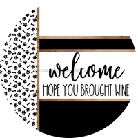 Thumbnail for Paw Print Door Hanger, Welcome Brought Wine Door Hanger, DCO-01878-DH, 18