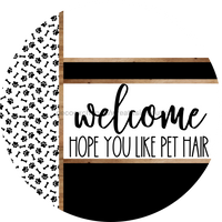 Thumbnail for Paw Print Door Hanger, Welcome Pet Hair Door Hanger, DCO-01873-DH, 18