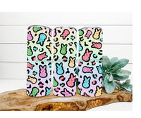 Thumbnail for Peeps Tumbler, Colorful Bunny Leopard 20 oz Skinny Tumbler - DECOETUMBLER-277