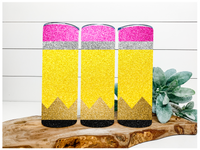 Thumbnail for Pencil Tumbler, Teacher Tumbler, 20 oz Skinny Tumbler - DECOETUMBLER-094