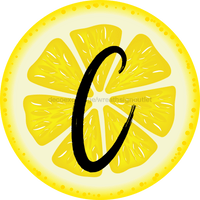 Thumbnail for Personalized Lemon Sign Initial Monogram Decoe-4088-Dh-Custom 18 Wood Round C