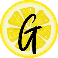 Thumbnail for Personalized Lemon Sign Initial Monogram Decoe-4088-Dh-Custom 18 Wood Round G