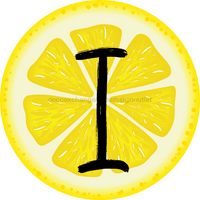 Thumbnail for Personalized Lemon Sign Initial Monogram Decoe-4088-Dh-Custom 18 Wood Round I