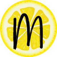 Thumbnail for Personalized Lemon Sign Initial Monogram Decoe-4088-Dh-Custom 18 Wood Round M