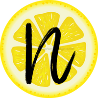 Thumbnail for Personalized Lemon Sign Initial Monogram Decoe-4088-Dh-Custom 18 Wood Round N