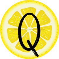 Thumbnail for Personalized Lemon Sign Initial Monogram Decoe-4088-Dh-Custom 18 Wood Round Q