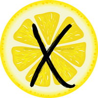 Thumbnail for Personalized Lemon Sign Initial Monogram Decoe-4088-Dh-Custom 18 Wood Round X