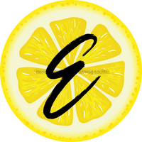 Thumbnail for Personalized Lemon Sign Initial Monogram Decoe-4088-Dh-Custom 18 Wood Round E