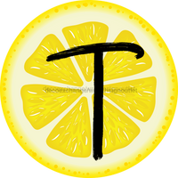 Thumbnail for Personalized Lemon Sign Initial Monogram Decoe-4088-Dh-Custom 18 Wood Round T